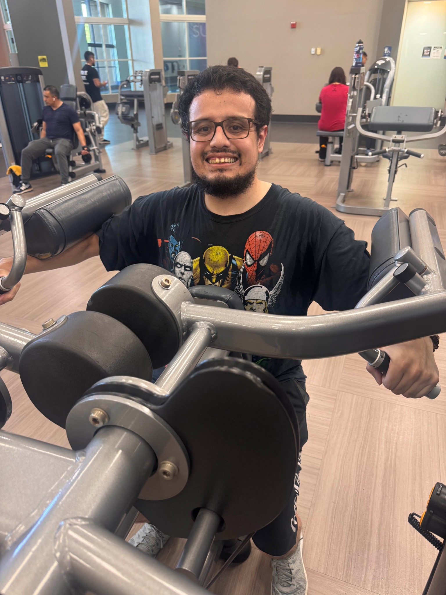 Fit For Life participant using strength equipment